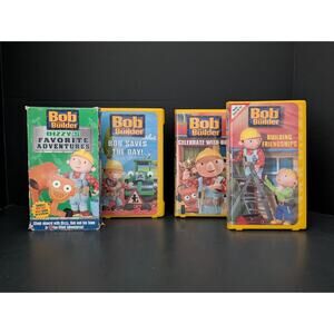 Bob the Builder VHS Lot 4 Tapes Dizzy Bob Saves the Day Tested Working